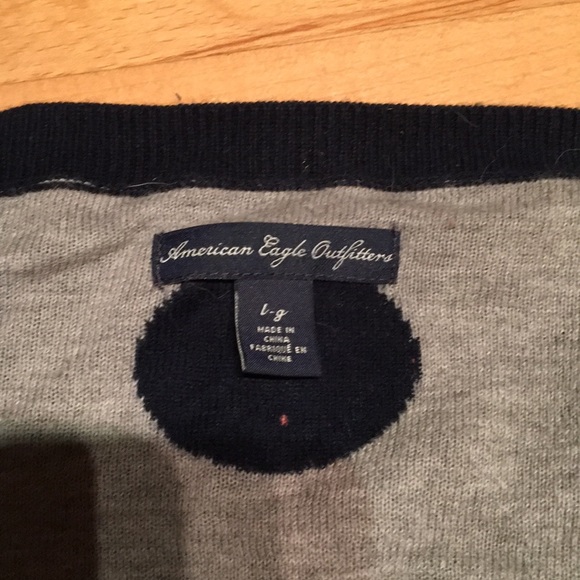 American Eagle Navy Blue Polka Dot Cardigan - Picture 2 of 4